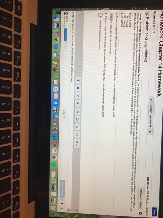 Solved Chapter 14 Homework Score: 0.5 of 1 pt 2 of 8 (8 | Chegg.com