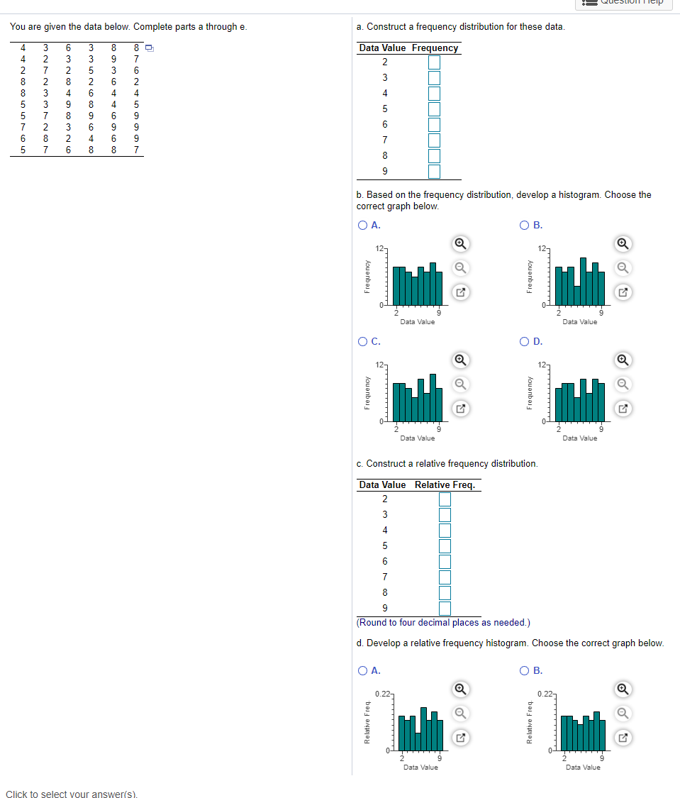 Solved a. Construct a frequency distribution for these data. | Chegg.com