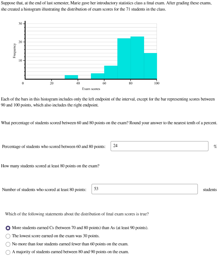 Solved Suppose that, at the end of last semester, Marie gave | Chegg.com