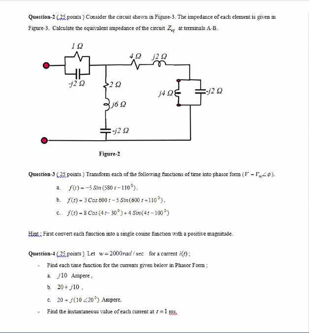 Solved Question-2 (25 points ) Consider the circuit shown in | Chegg.com