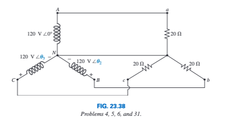 Solved 4. The phase sequence for the Y-Y system in Fig. | Chegg.com