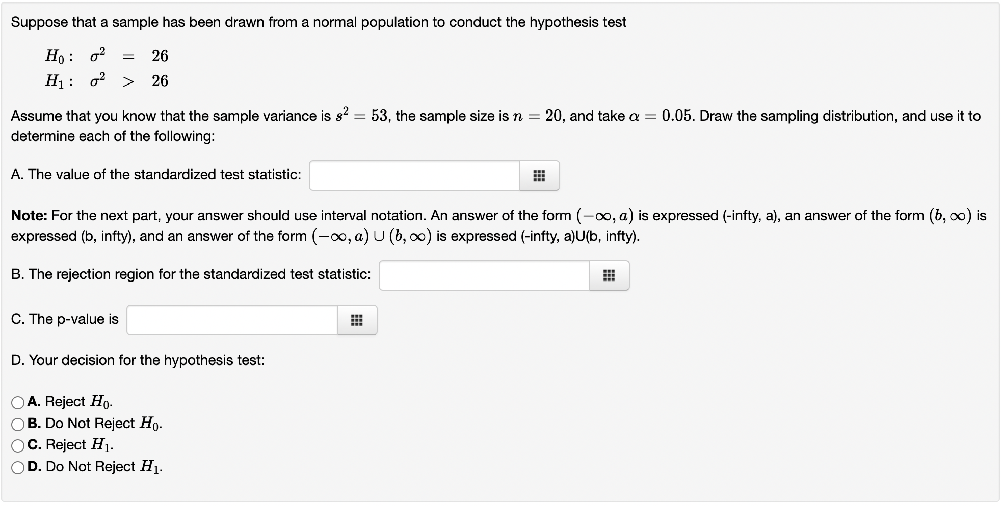 Solved Suppose that a sample has been drawn from a normal | Chegg.com