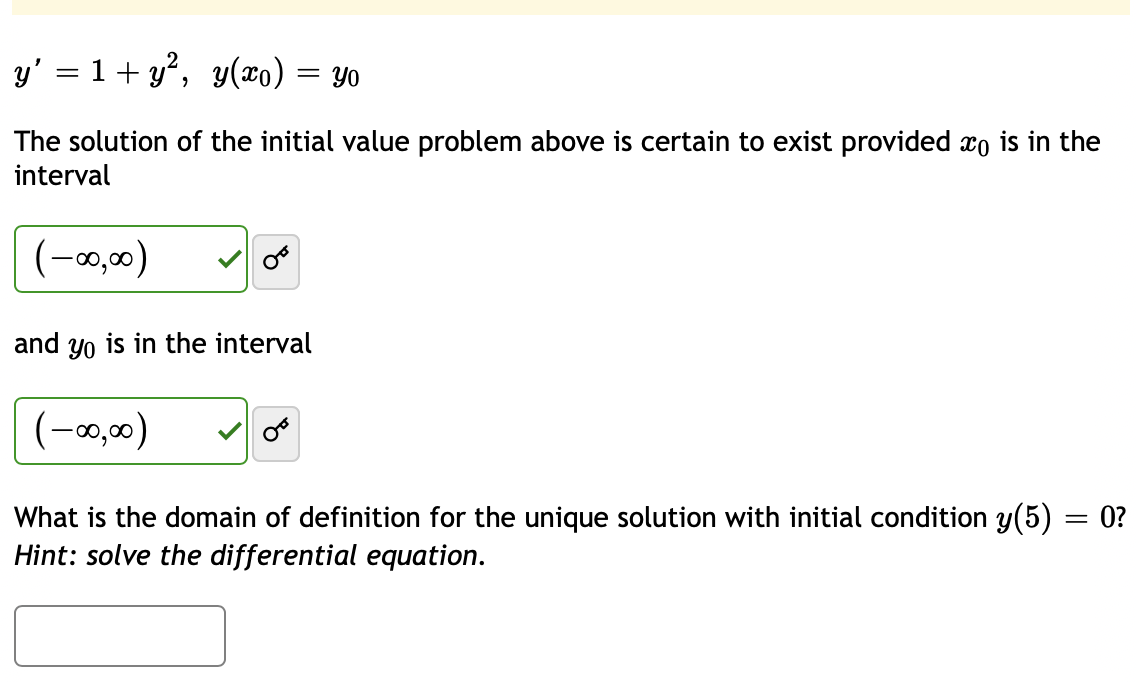 Solved y′=1+y2,y(x0)=y0 The solution of the initial value | Chegg.com