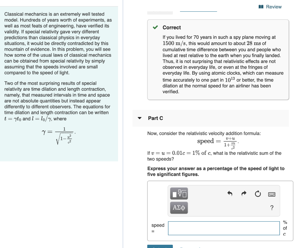 Solved Review Correct Classical Mechanics Is An Extremely Chegg Com   Php0qSDi1 