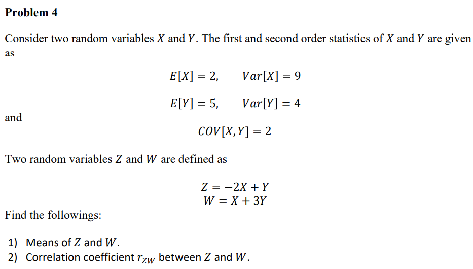 Solved This is for an electrical engineering probability | Chegg.com