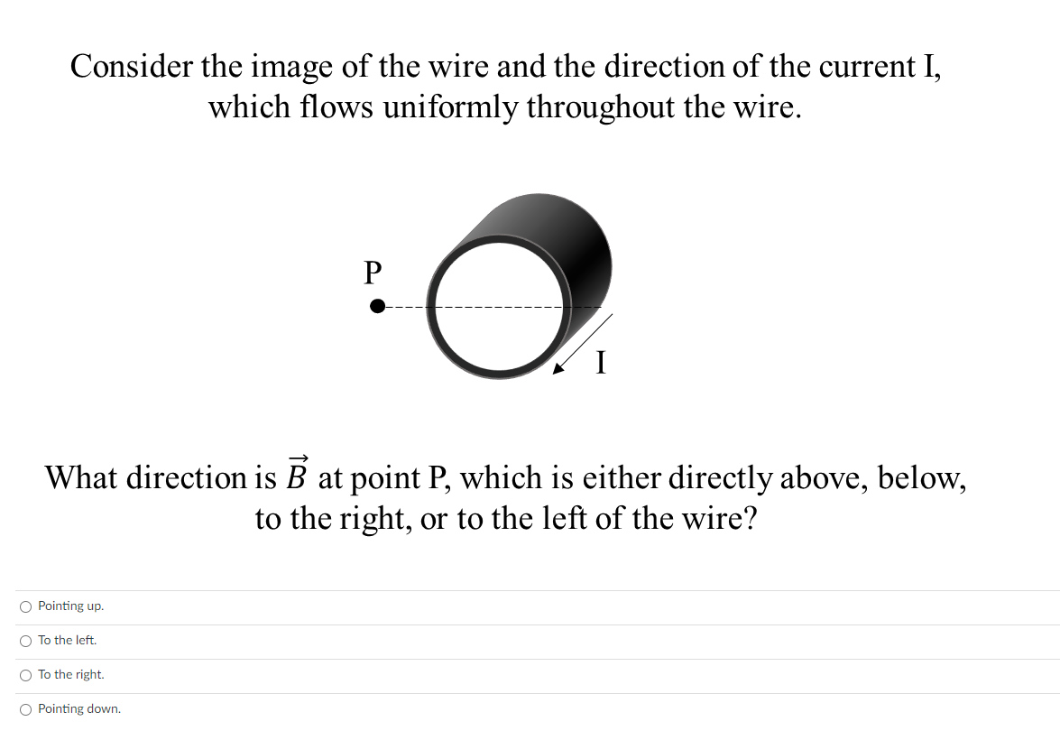 Solved Consider the image of the wire and the direction of | Chegg.com
