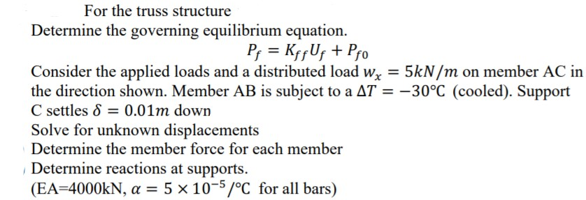 Solved stiffness matrix Kff and load vector P. nodal | Chegg.com