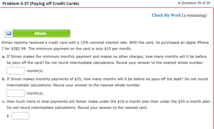 Solved Simon recently received a credit card with a 15% | Chegg.com