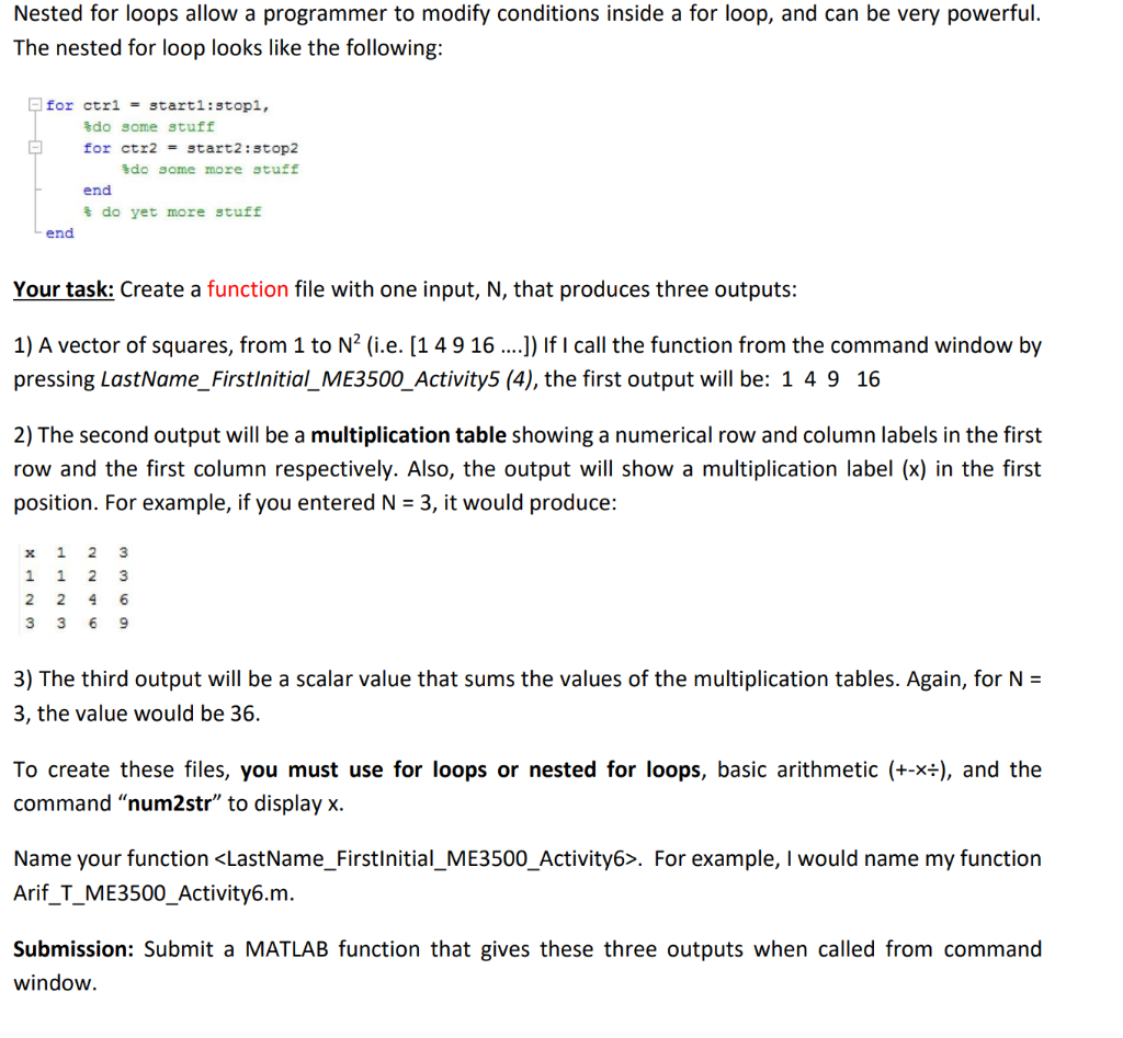 Solved Nested for loops allow a programmer to modify | Chegg.com