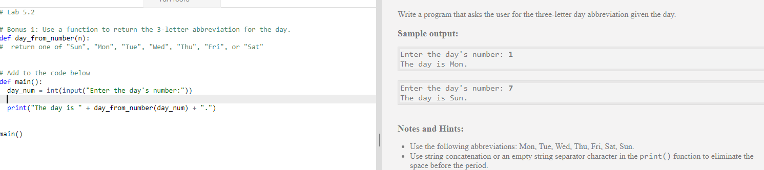 Solved # Lab 5.2 Write a program that asks the user for the | Chegg.com