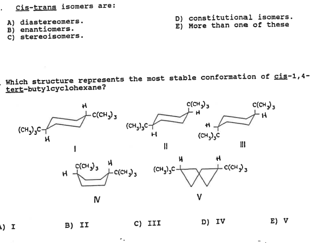 stereoisomers diastereomers and enantiomers