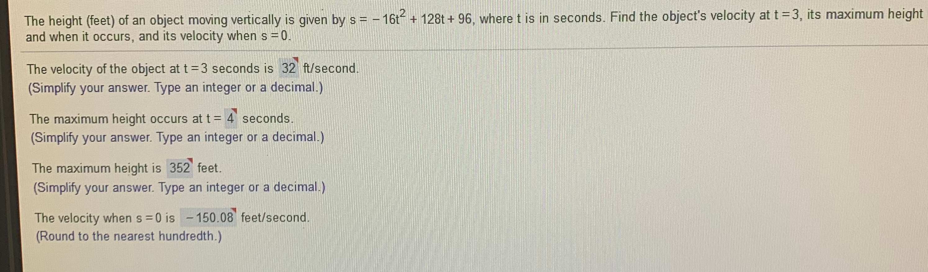 Solved The Second picture will show all the correct answer | Chegg.com
