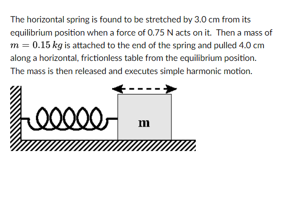Solved a) What is the spring constant of this spring? b) | Chegg.com
