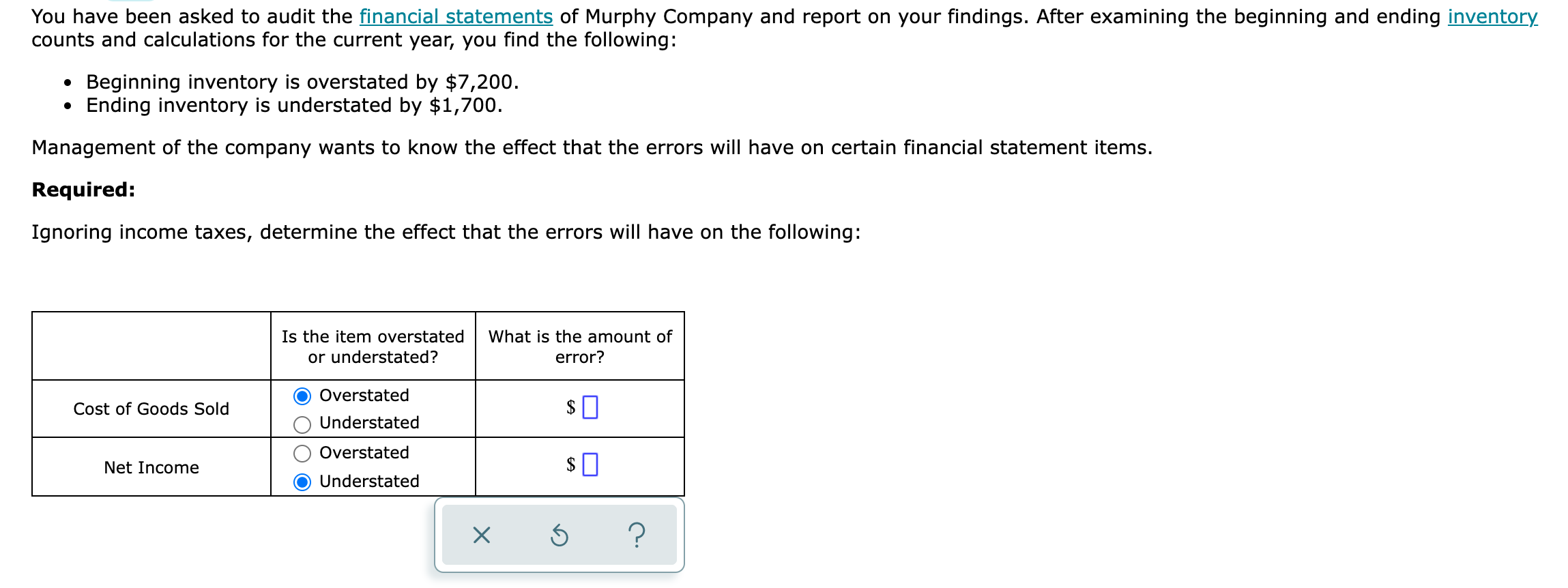 Solved You Have Been Asked To Audit The Financial Statements | Chegg.com