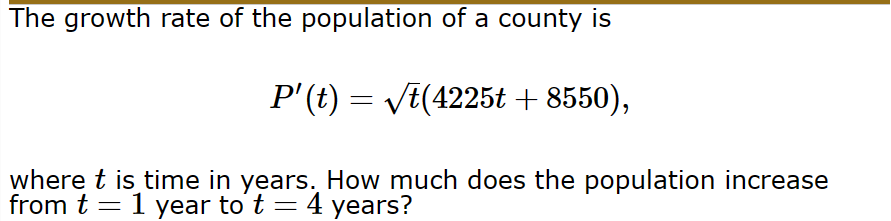 Solved The growth rate of the population of a county | Chegg.com