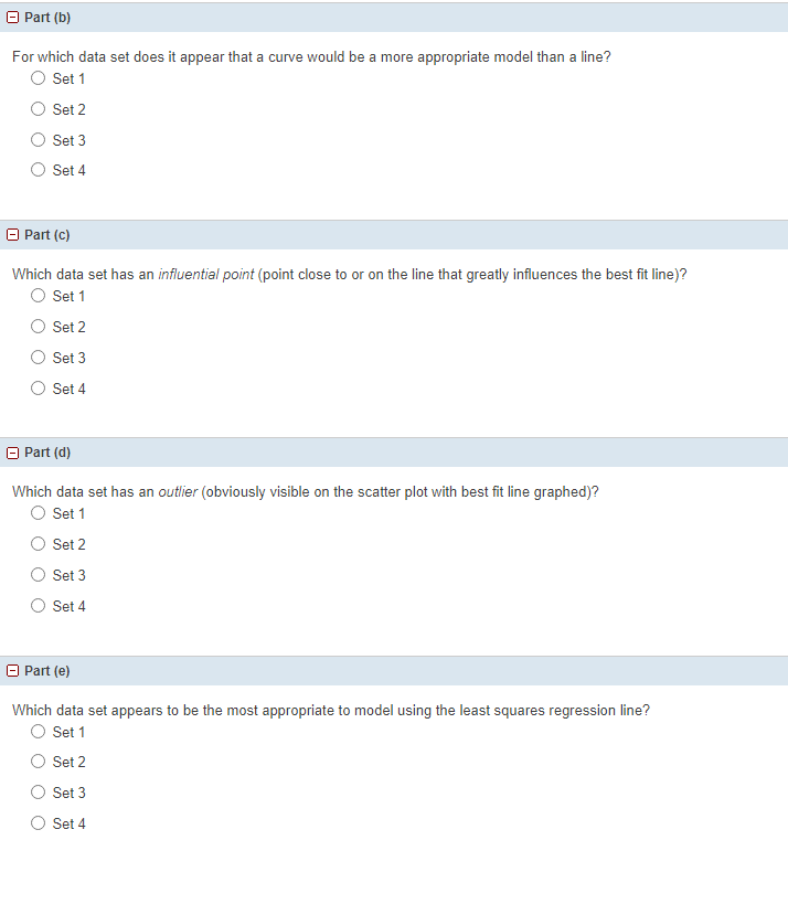 Solved Find the least squares regression line and the | Chegg.com