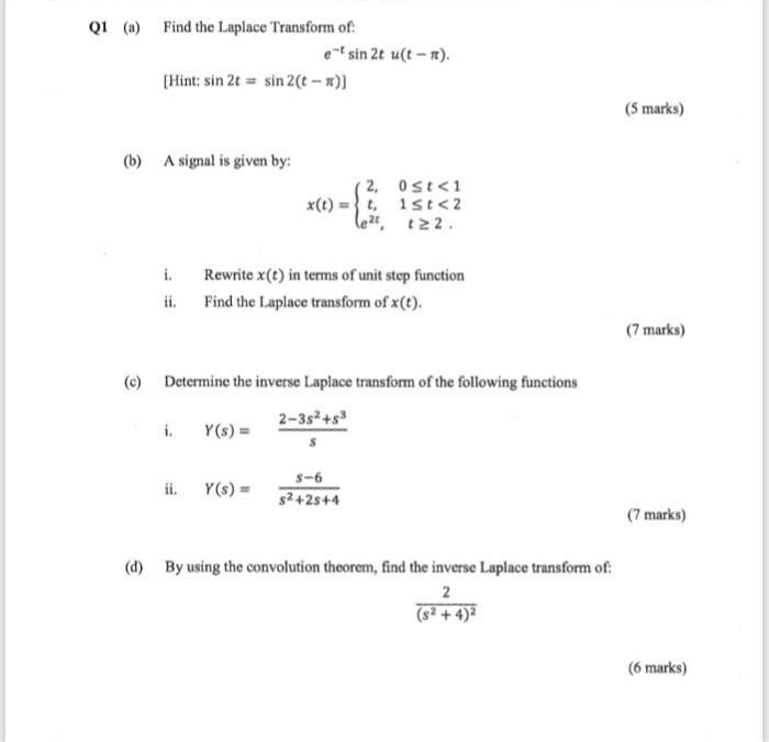 find the laplace transform of sin 2t sin 3t