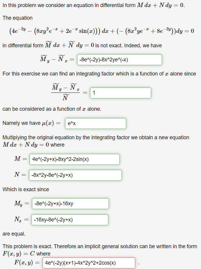 Solved In this problem we consider an equation in | Chegg.com