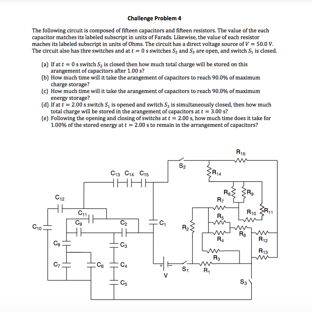 Challenge Problem 4 The following circuit is composed | Chegg.com