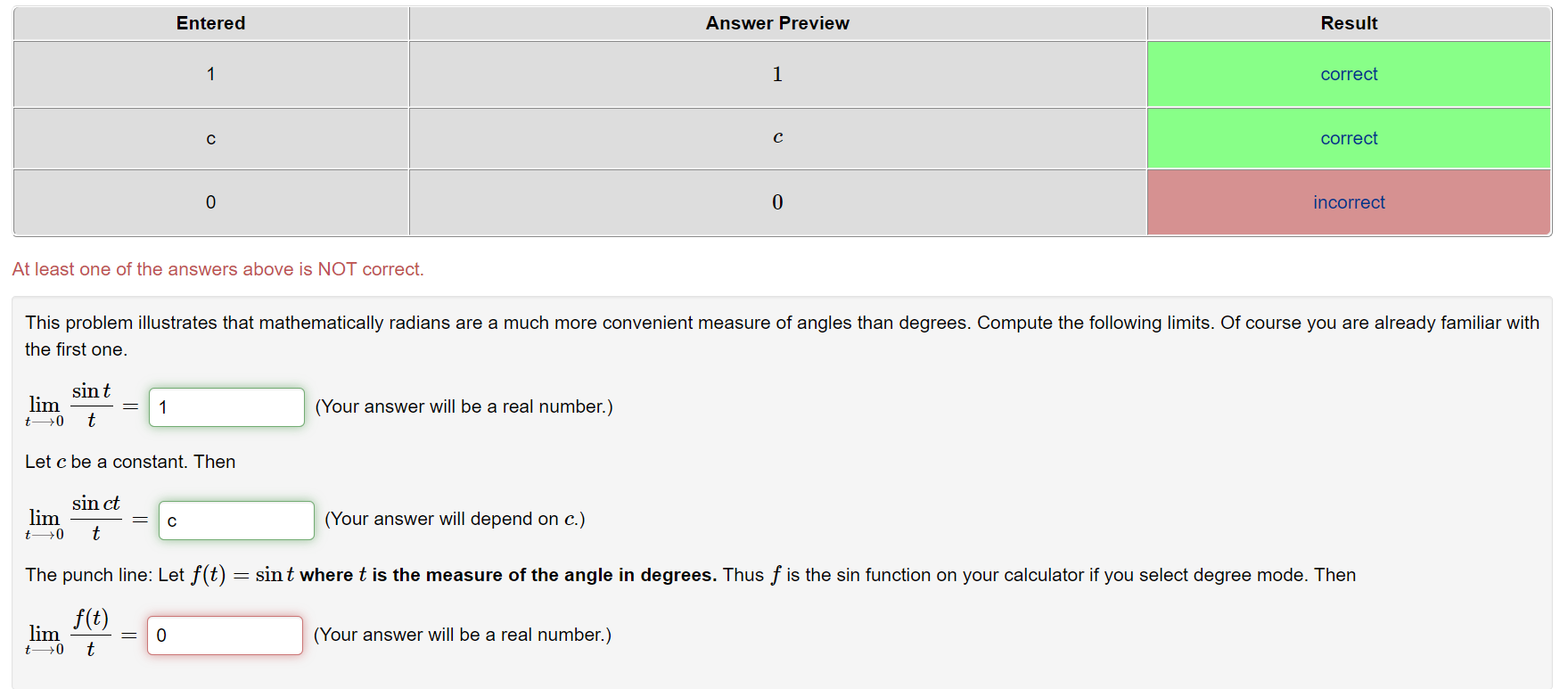 Solved This problem illustrates that mathematically radians | Chegg.com