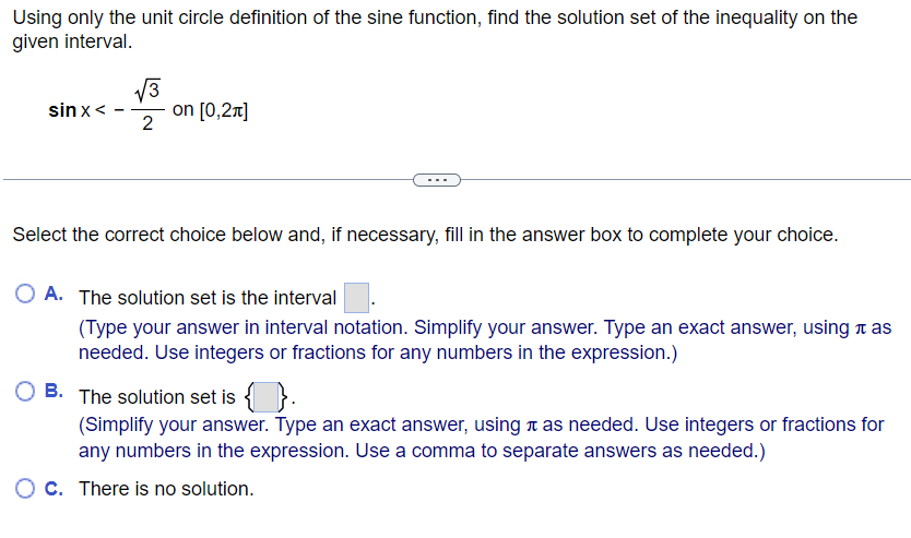 solution set definition