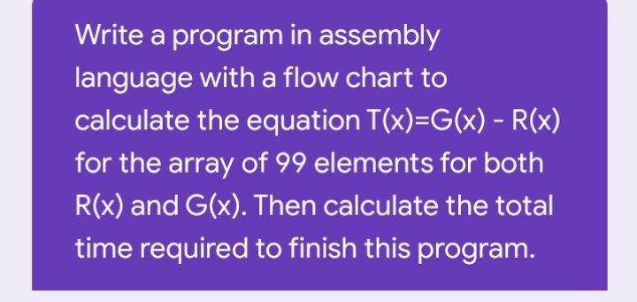 Solved Write a program in assembly language with a flow | Chegg.com