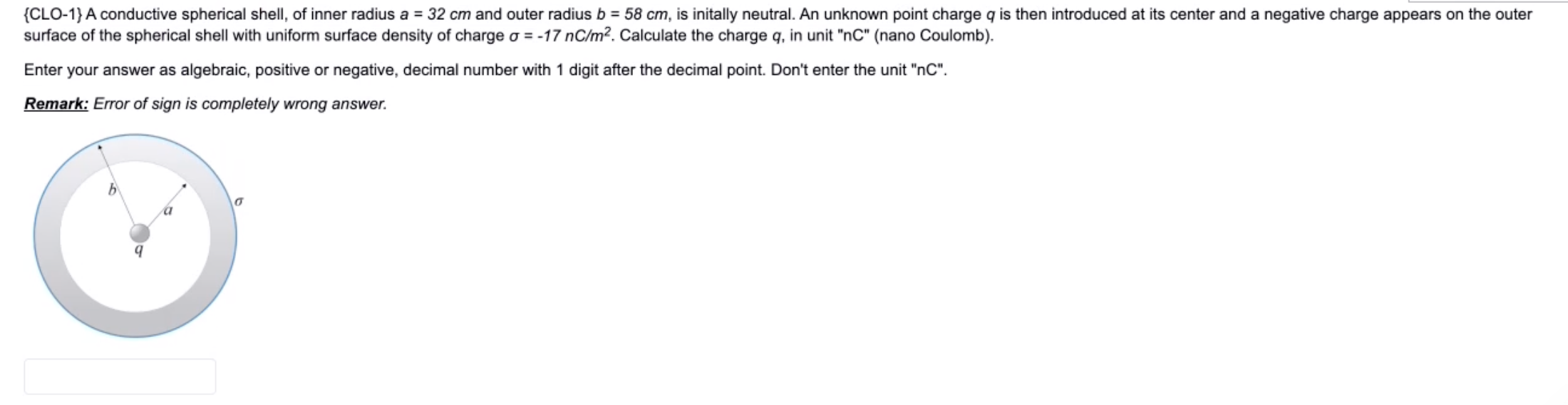 Solved {clo 1}a Conductive Spherical Shell Of Inner Radius