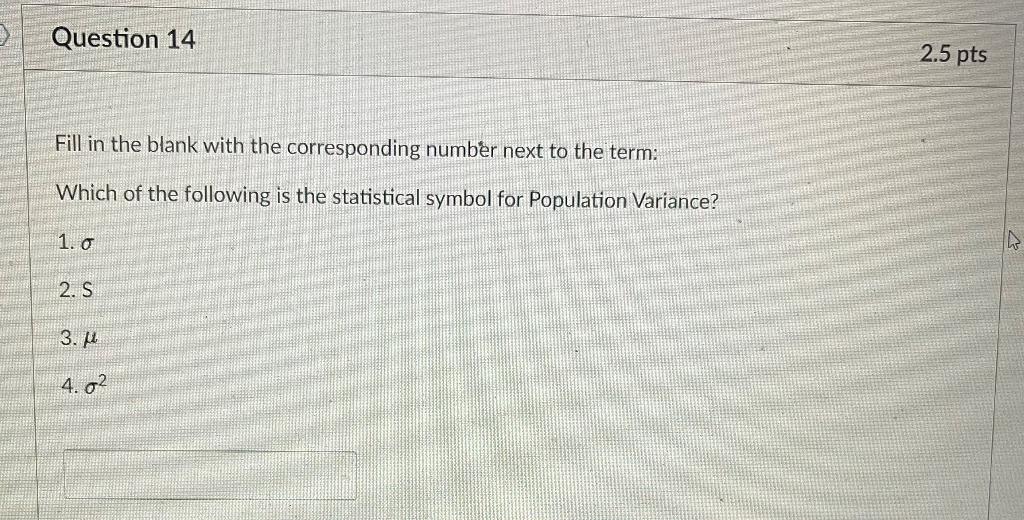Solved Question 14 2.5 pts Fill in the blank with the | Chegg.com