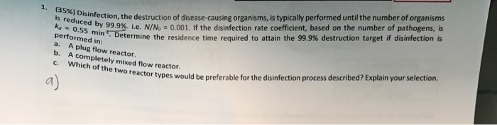Solved is recDisinfection, the destruction of | Chegg.com