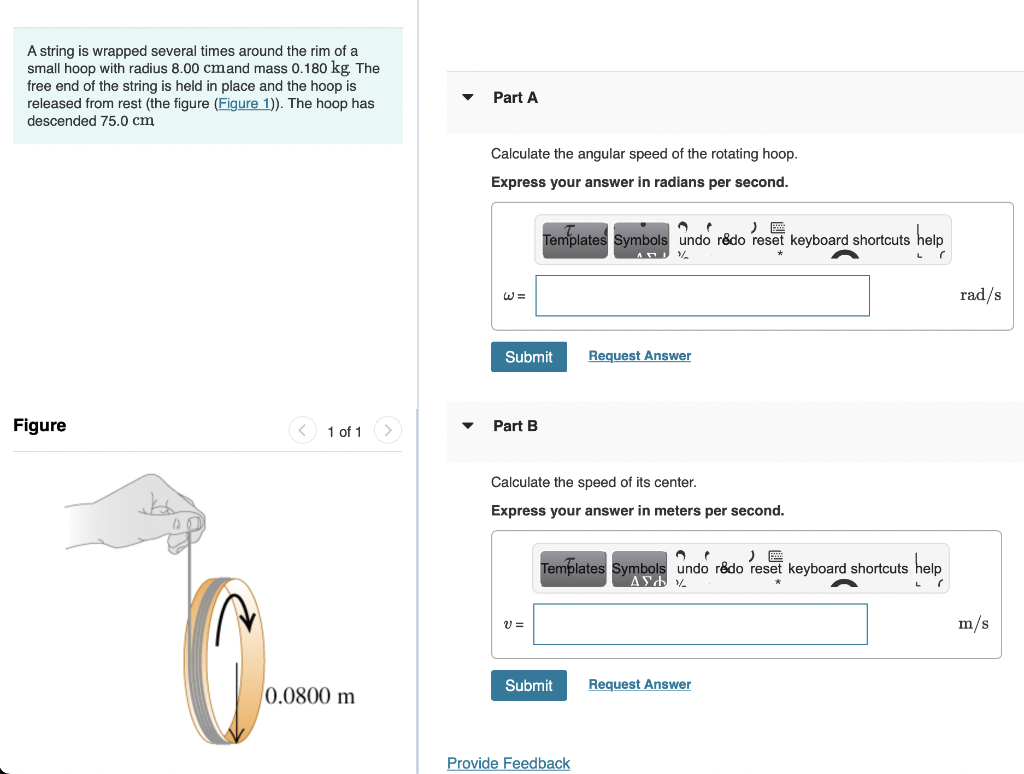 Solved A string is wrapped several times around the rim of a | Chegg.com