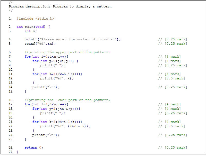 Solved 2. int main(void) \{ 3. int n; 4. Printf(