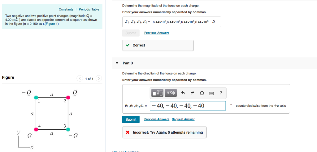 Solved Determine the magnitude of the force on each charge. | Chegg.com