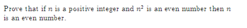Solved Prove that if n is a positive integer and n2 is an | Chegg.com