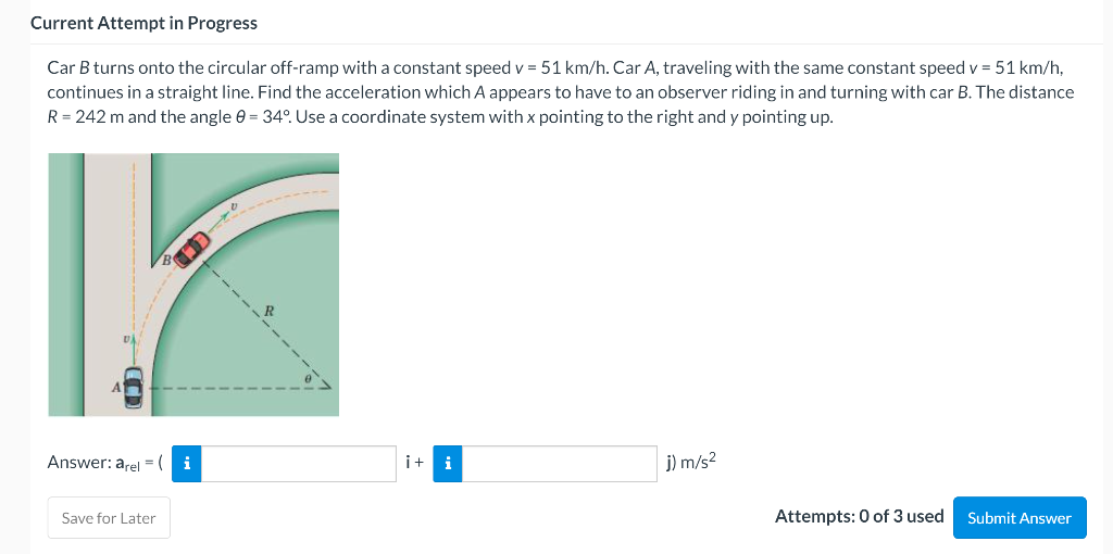 Solved Current Attempt In Progress Car B Turns Onto The | Chegg.com