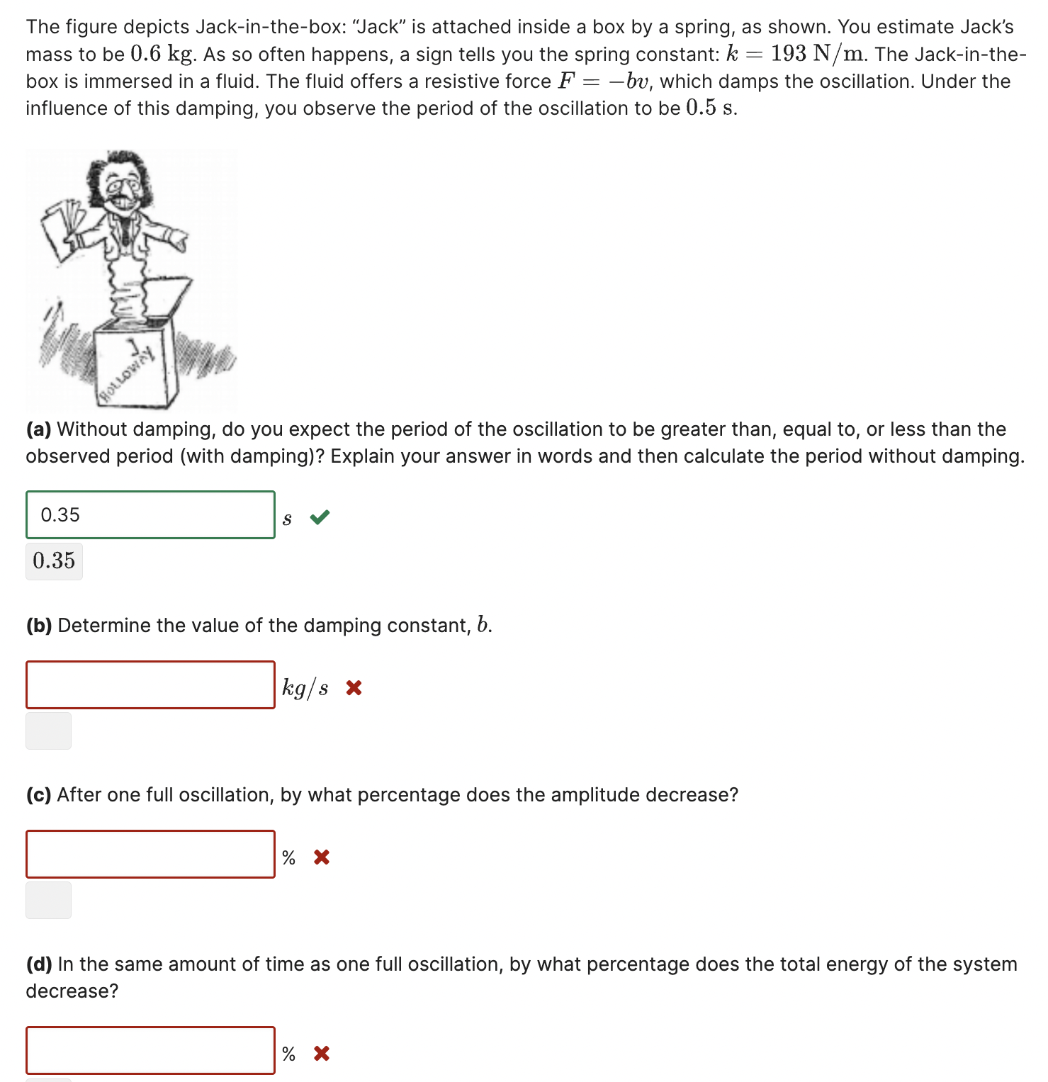 Solved The Figure Depicts Jack-in-the-box: 