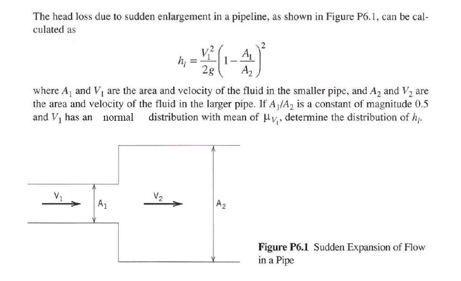 solved-the-head-loss-due-to-sudden-enlargement-in-a-chegg