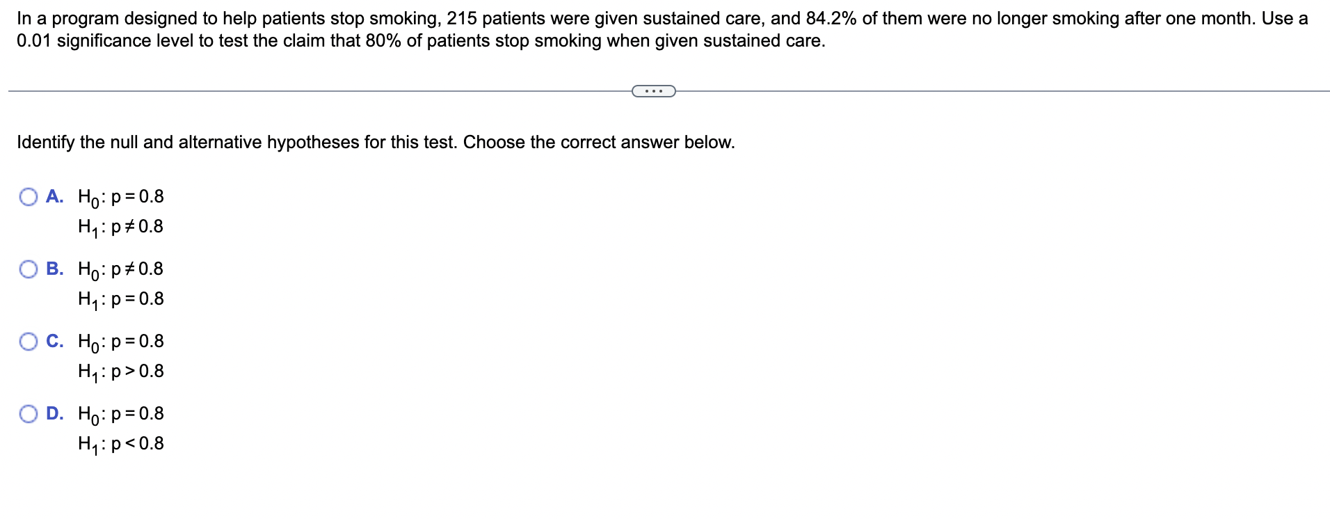 Solved In a program designed to help patients stop smoking, | Chegg.com