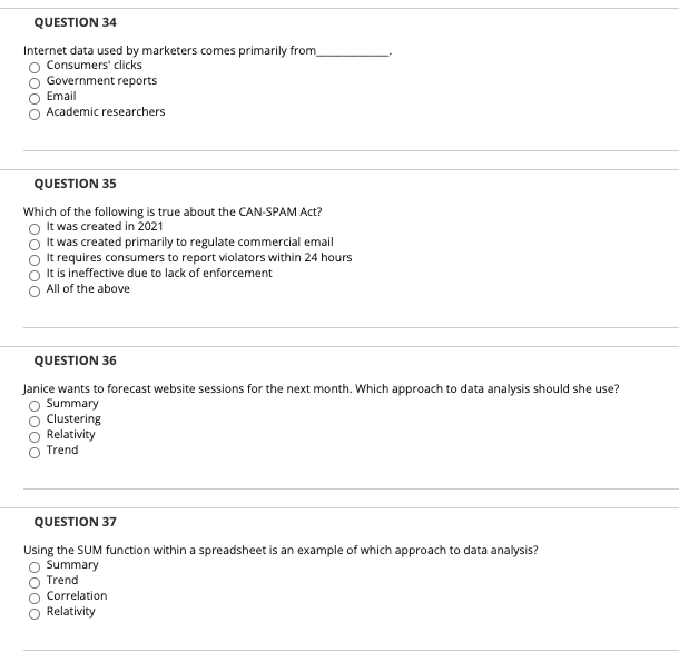 Solved QUESTION 30 How do databases relate to data tables? A