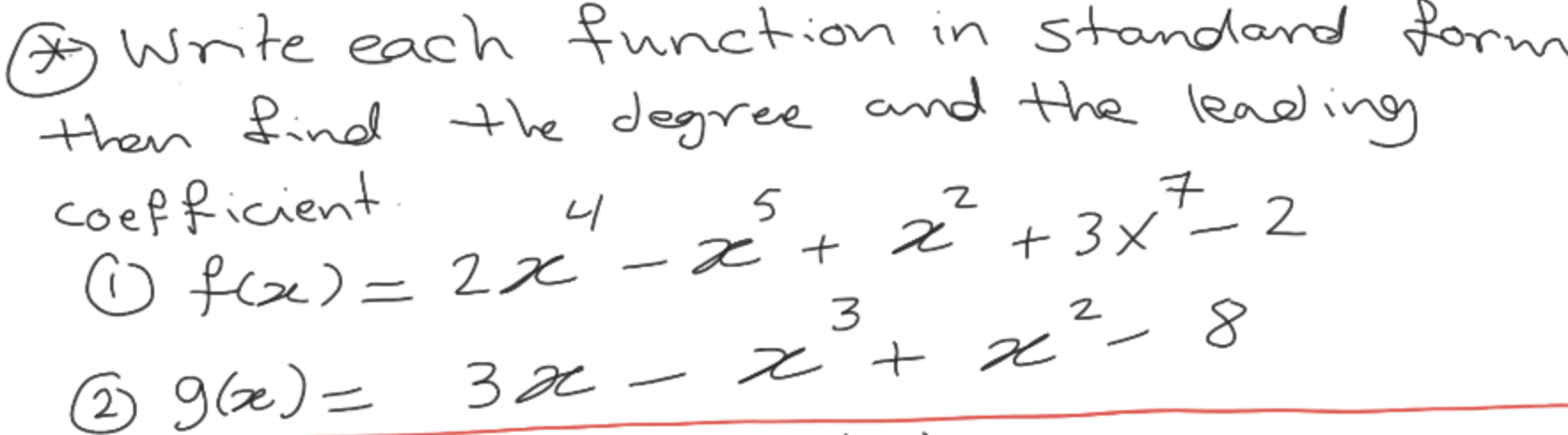 Solved Write each function in standard form then find the | Chegg.com