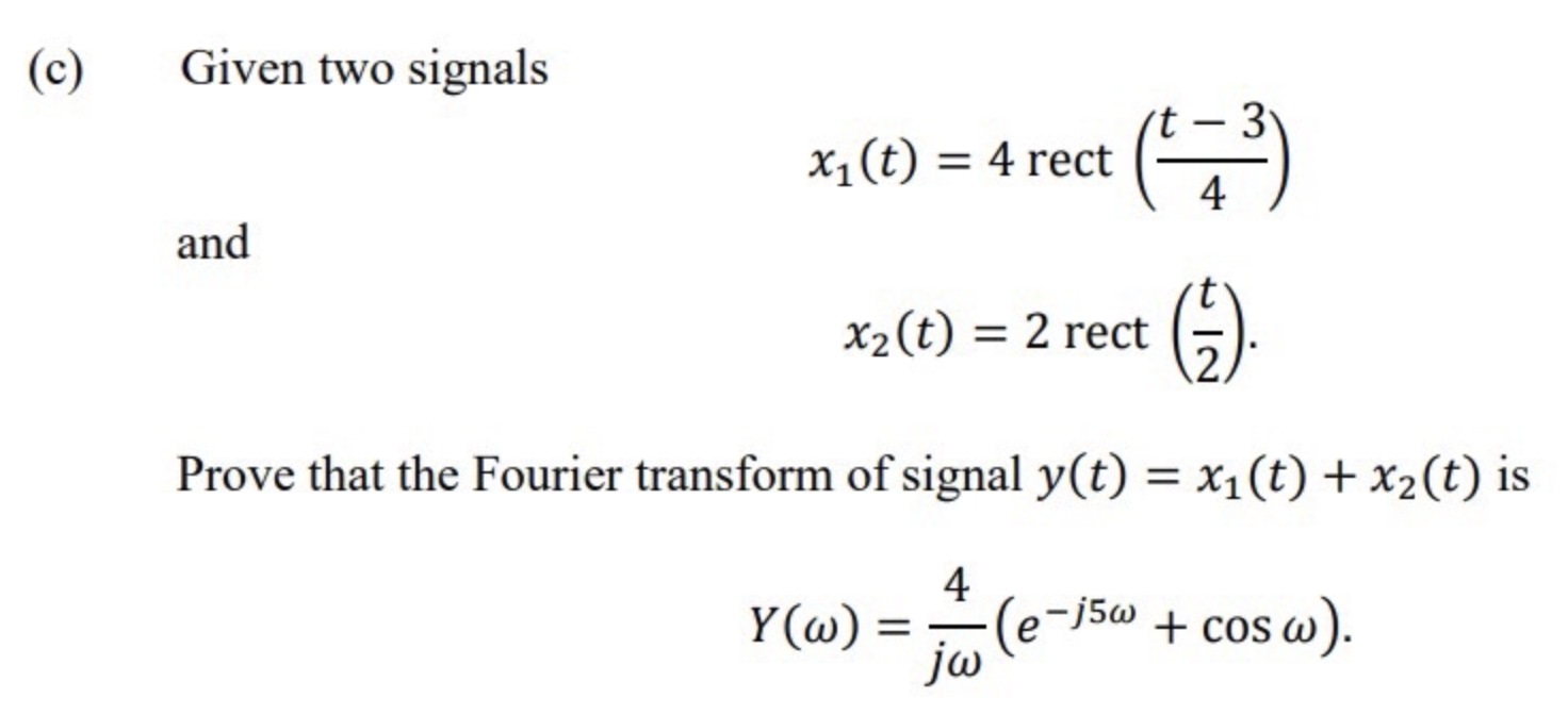 Solved Given two signals x1(t)=4rect(4t−3) and | Chegg.com Solved Given two signals x1(t)=4rect(4t−3) and | Chegg.com