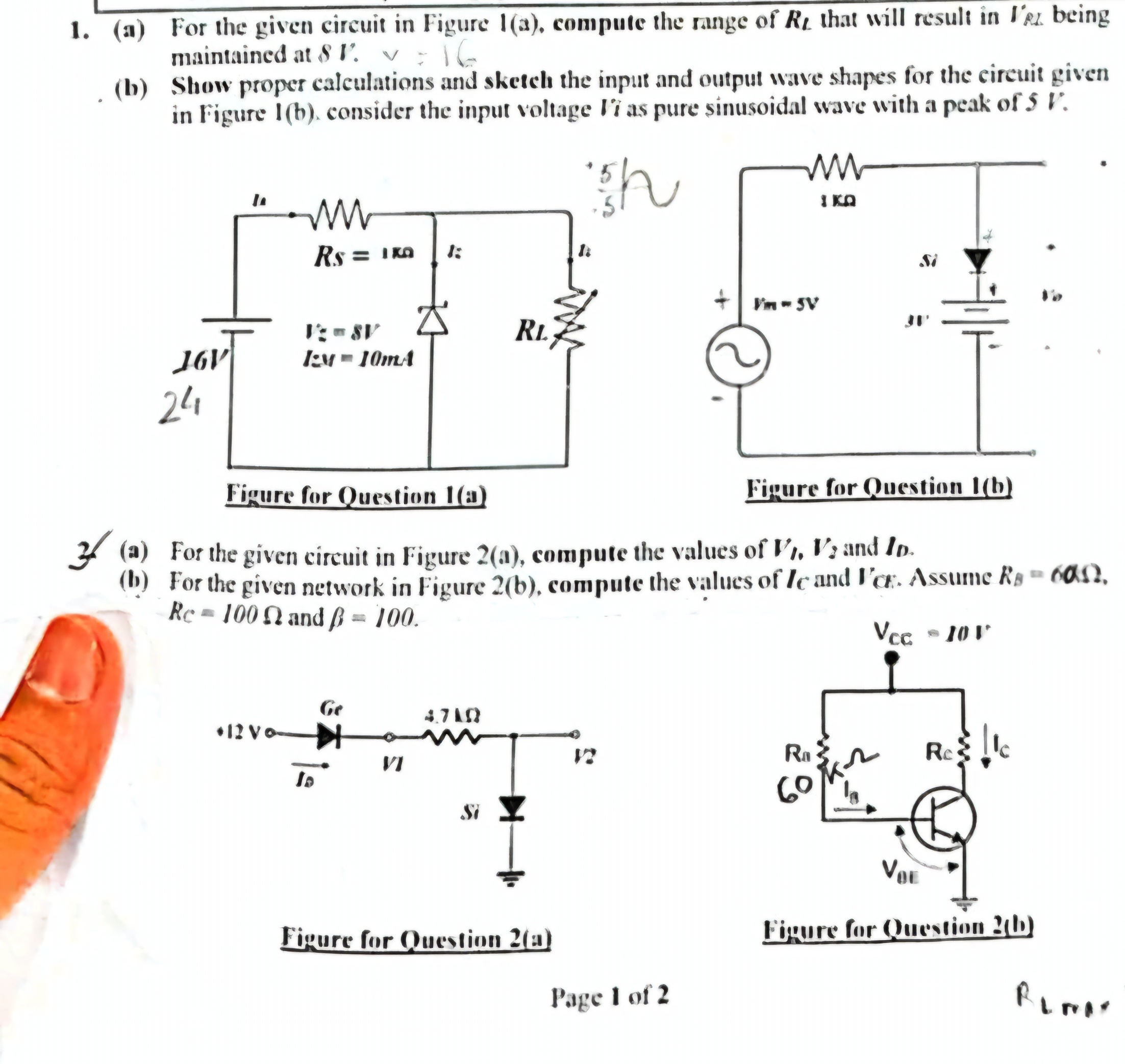 Solved (a) ﻿For the given circuit in Figure I(a), ﻿compute | Chegg.com