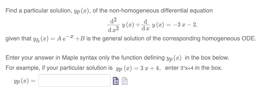 Solved i need some help with this ordinary differential | Chegg.com