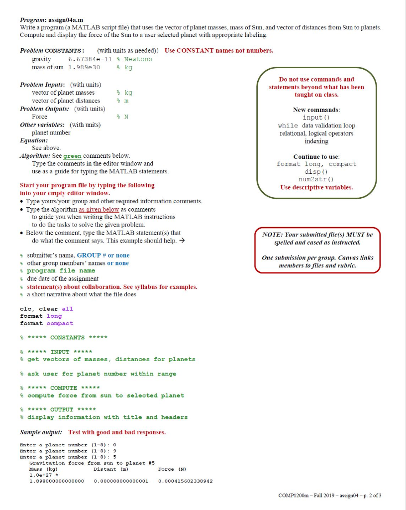 Solved Before you start writing your program: Read the | Chegg.com