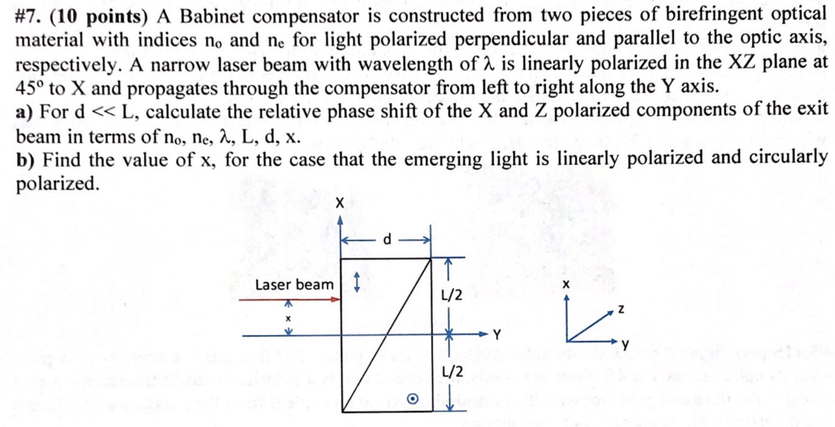Solved \7. (10 points) A compensator is constructed