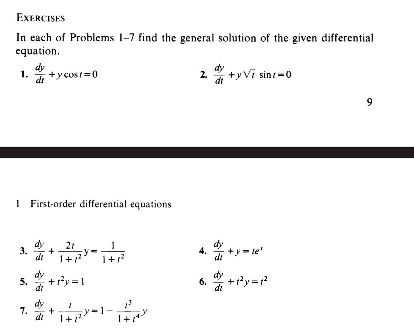 Solved ExERCISEsIn Each Of Problems 1-7 ﻿find The General | Chegg.com