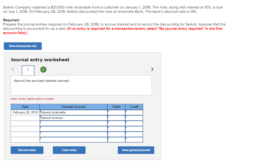 Solved Selkirk Company Obtained A 21000 Note Receivable 3142