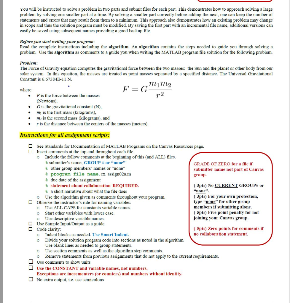 Solved You will be instructed to solve a problem in two | Chegg.com