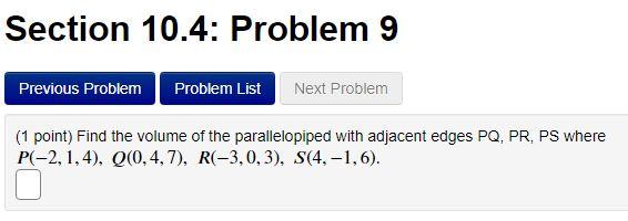 Solved Section 10.4: Problem 9 Previous Problem Problem List | Chegg.com
