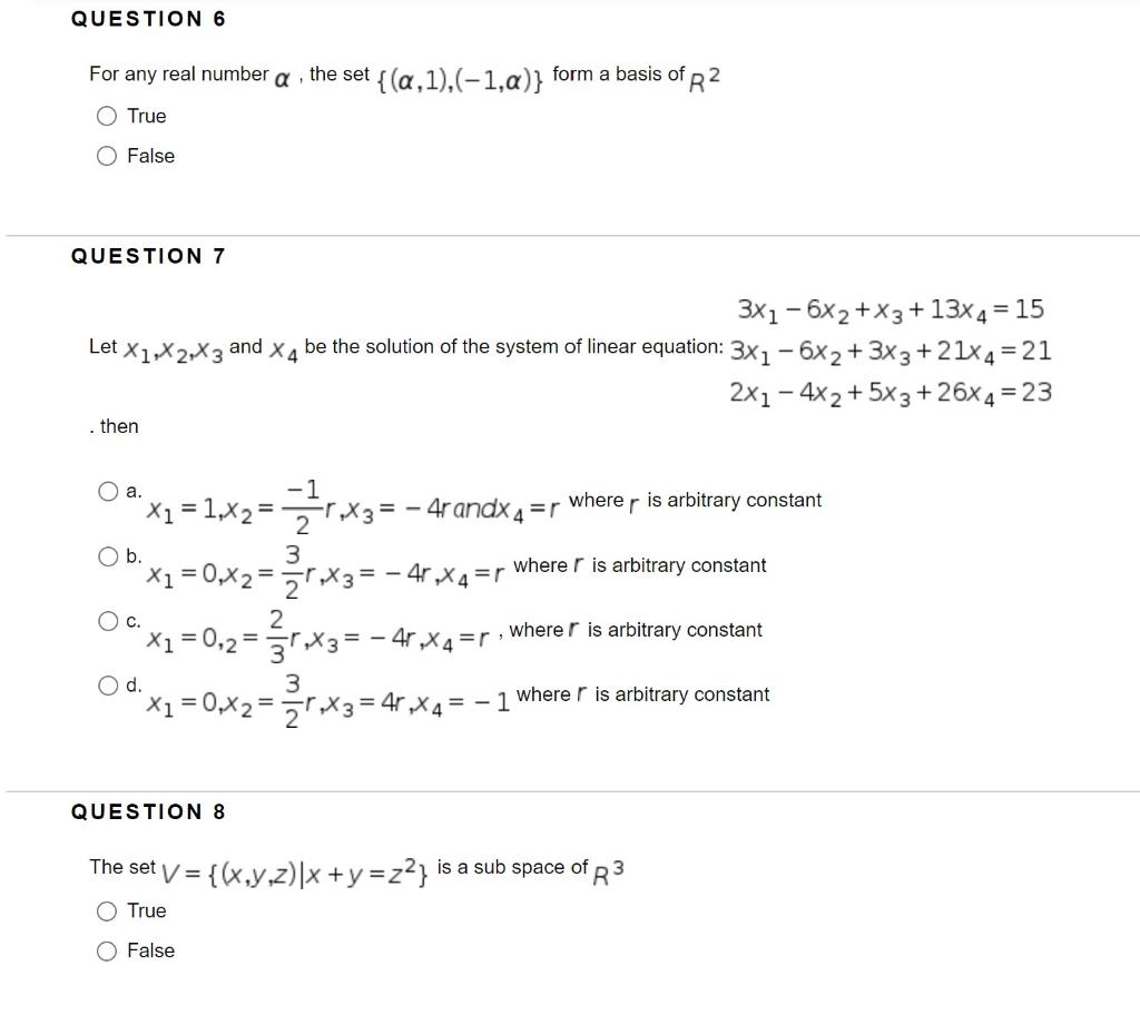 Solved For any real number alpha , the set left curly