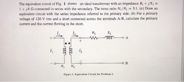 Solved The equivalent circuit of Fig. 1 shows an ideal | Chegg.com